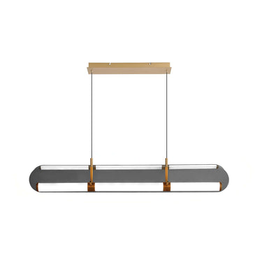 Finesse Decor Rectangular Painted Antique Brass Chandelier