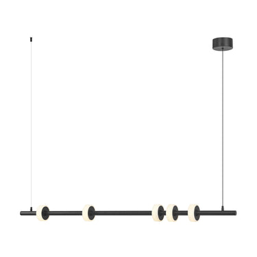 Finesse Decor Aluminum and Spanish Alabaster Chandelier Black