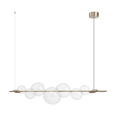 Finesse Decor Aluminum and Glass Chandelier Satin Nickel