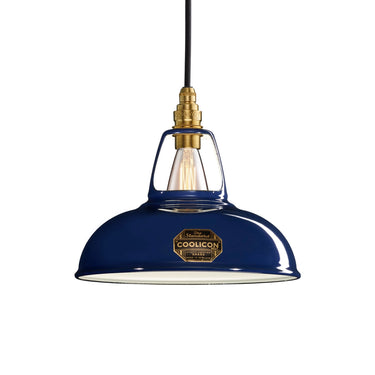 Coolicon Original 1933 Design Vitreous Enamel Pendant – Royal Blue studio shot, look 3
