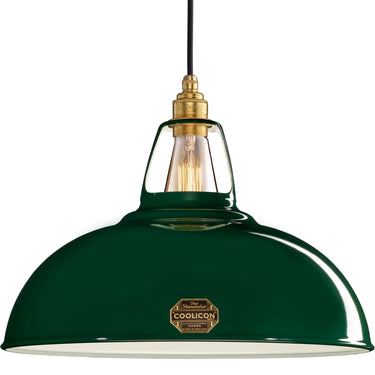 Coolicon Large 1933 Design Vitreous Enamel Pendant – Original Green studio shot, look 5