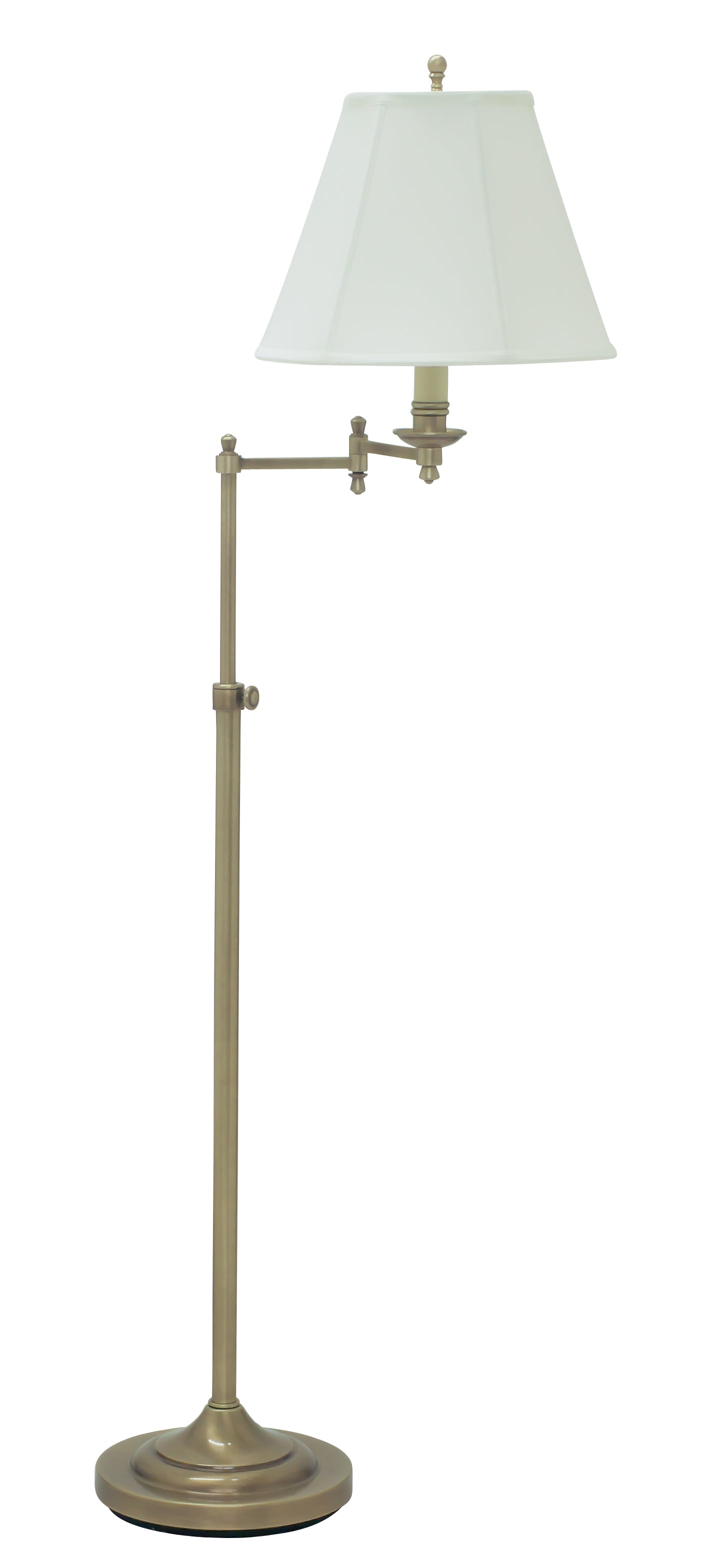 House of Troy Club Adjustable Antique Brass Floor Lamp CL200-AB