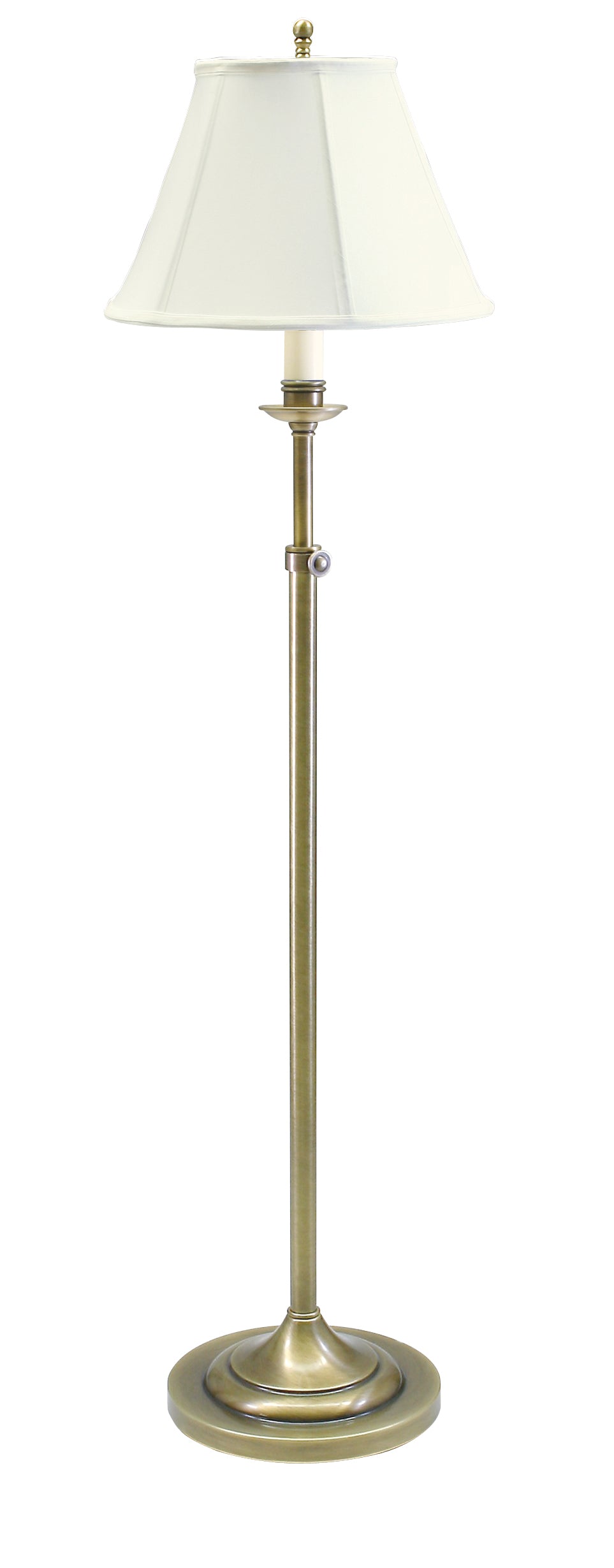 House of Troy Club Adjustable Antique Brass Floor Lamp CL201-AB