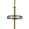 House of Troy Club Adjustable Antique Brass Floor Lamps with glass table