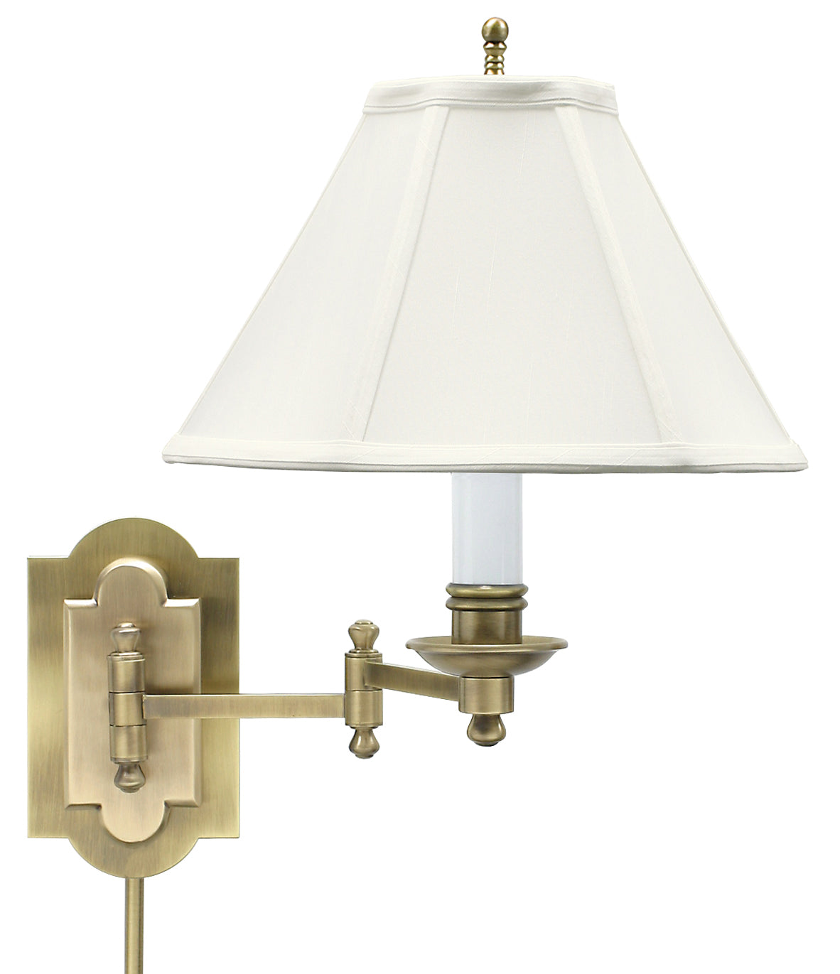 House of Troy Club Antique Brass Wall Swing Lamp CL225-AB