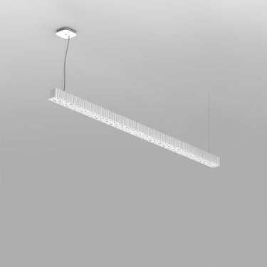 Calipso Linear Suspension Light 47.72" by Artemide, Italian LED pendant designed by Neil Poulton