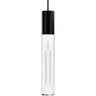 Clear Acrylic LED Candle Pendant – Decorative Light for Modern Spaces in Matte Black Finish