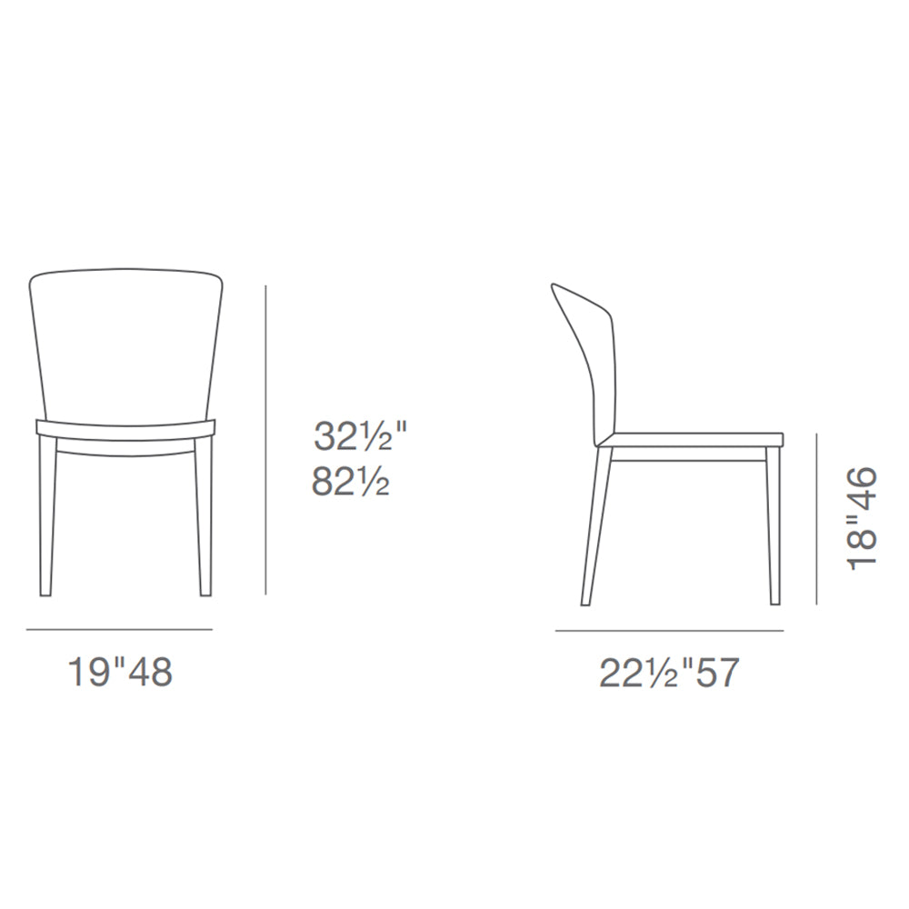Capri Wood Dining Chair Leather HB by SohoConcept