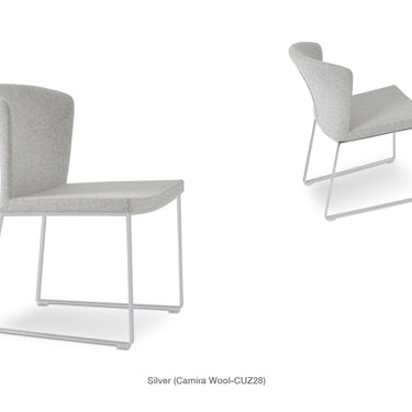 Capri Sled Chair Fabric by SohoConcept - New