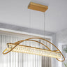 Brass Crystal Chandelier with Integrated LED Lighting 
