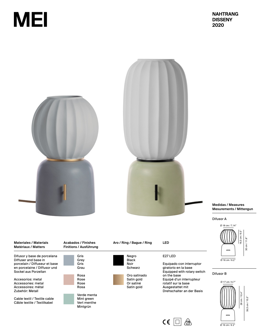 Mei Porcelain Lamp - Artistic Addition to Any Space