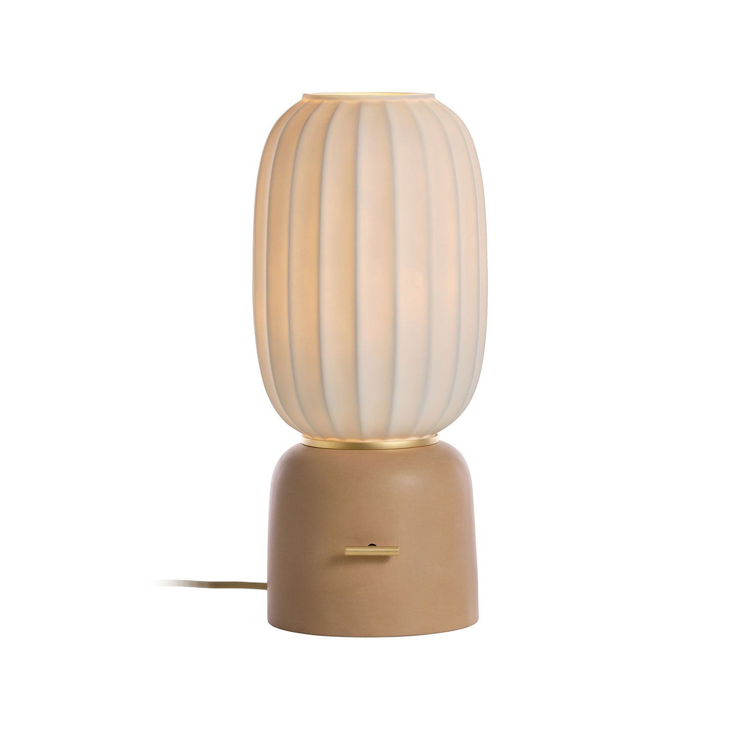 Mei Table Lamp Casting Soft Light in a Living Room