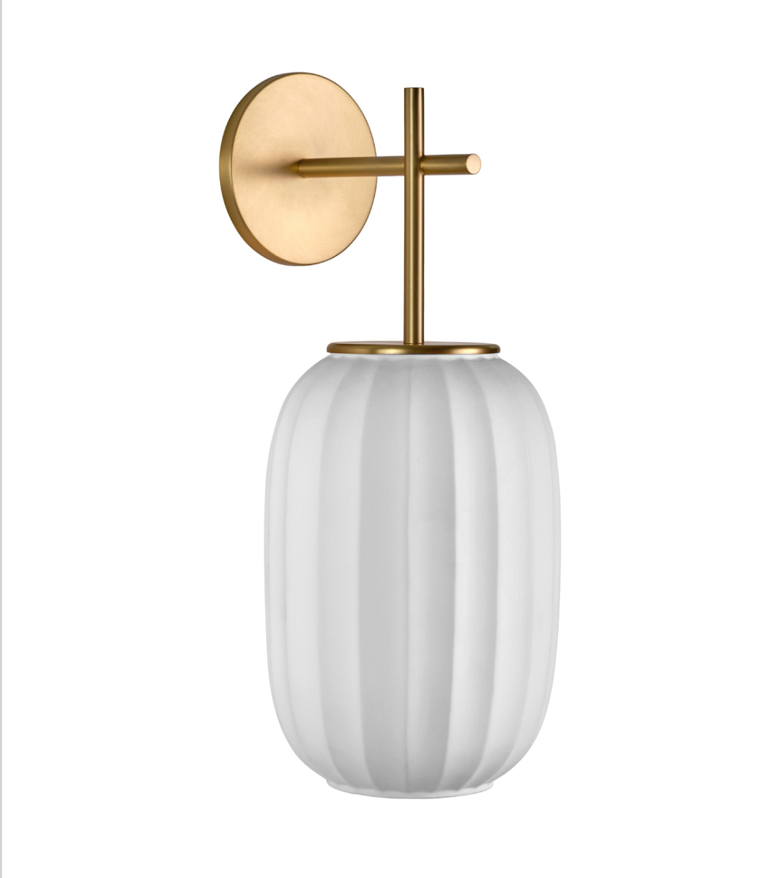 Contemporary Eastern-inspired Wall Light - Mei Gold Frame