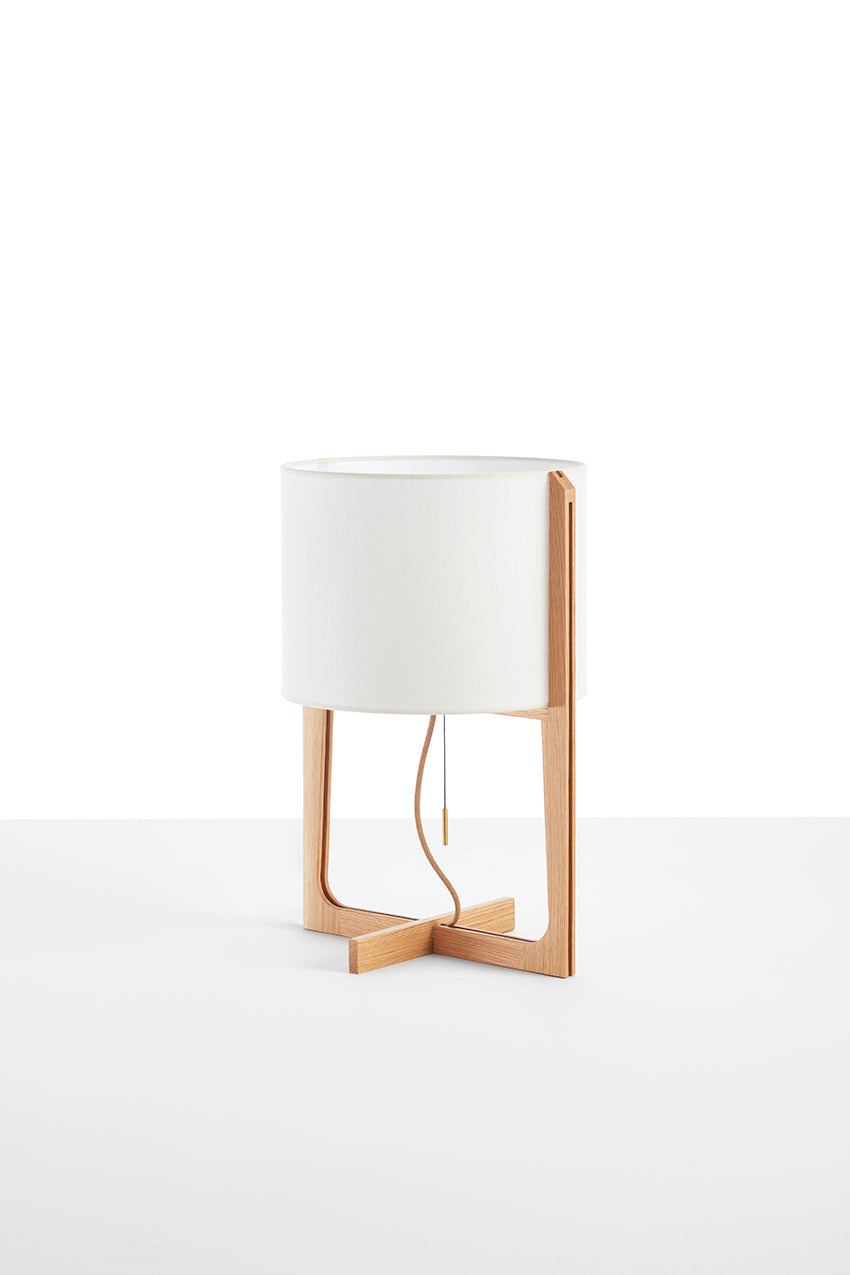 Oak Wood Structure Table Lamp - Melina by Carpyen