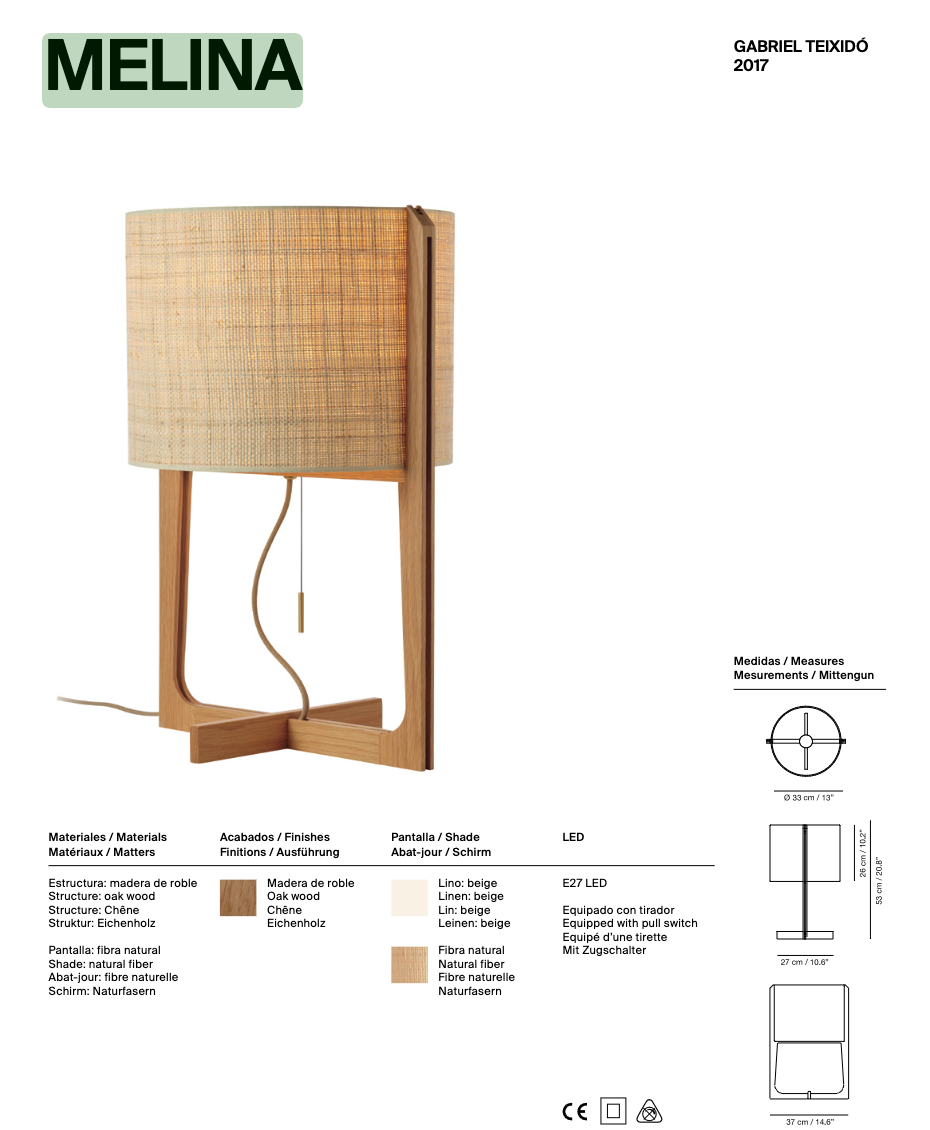Minimalist Design - Melina Lamp by Carpyen