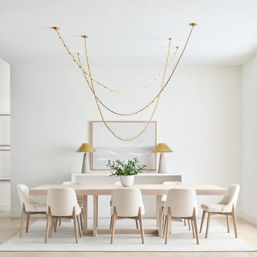 Dining Room Lighting: Catena 149" Modern Chandelier Installation