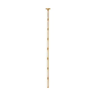 Modern Crystal Brass Chandelier | Catena 41" Pendant Light by Visual Comfort for Living Room
