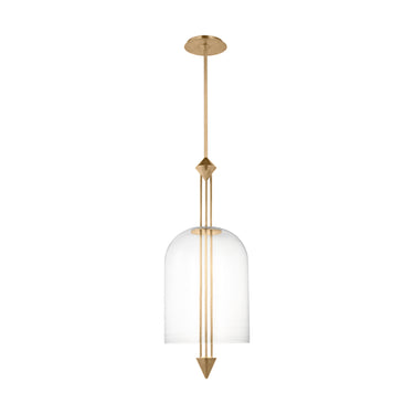 Visual Comfort Cathedral Large Pendant | Designer Lighting Fixture  | Natural Brass