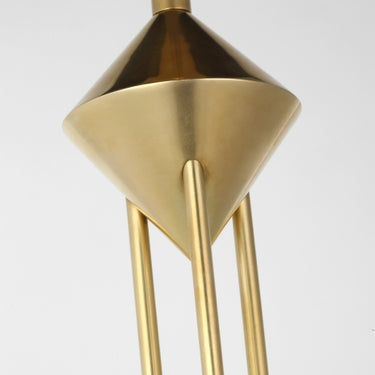 Adjustable height Cathedral Pendant Light, perfect for dining tables and kitchen islands, natural brass finish.