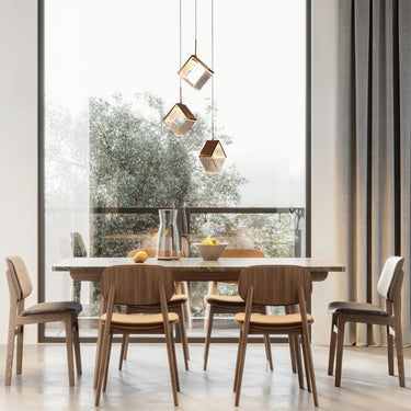 Cendrillon "Golden Glow" Square LED Chandelier - 17", Brass Finish 