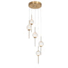 Modern Glam Brass Chandelier, 5-Light, 14" by Cenlindes