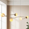 Kitchen Island Pendant Light - Cenlindes 5-Light LED Modern Brass Cluster