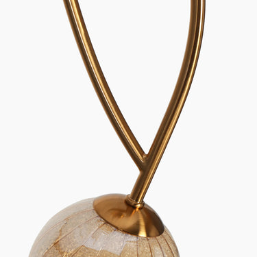 Cenlindes 2-Globe Chandelier | 6.5" Brass with LED | Geometric Lighting Design 
