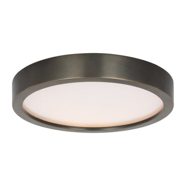 Dark bronze finish Cerne medium round flush mount, dual-directional LED light
