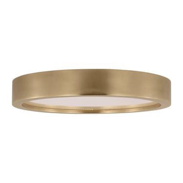 Visual Comfort Modern Cerne natural brass flush mount, 90 CRI, 17 watt LED