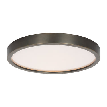 Dark bronze LED flush mount, upward and downward light, contemporary design
