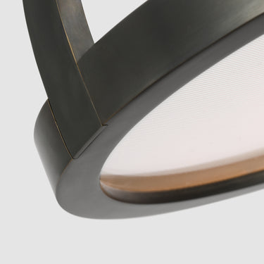 Dark bronze semi flush ceiling light, Cerne model, 2700K warm white LED