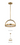 Natural Brass Cerne Pendant Light for kitchen island, 2700K warm LED, Visual Comfort Modern design, adjustable stem hanging pendant