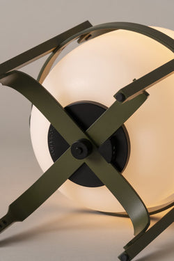 Cestita Alubat Portable Lamp: Warm Ambient Light for Any Space - English Green Finish