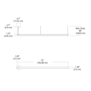 BlackJack Lighting Channel 72 Pendant Light