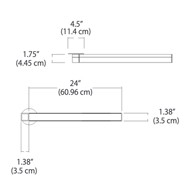 Commercial grade surface mount LED downlight Channel 1.4 24 inch