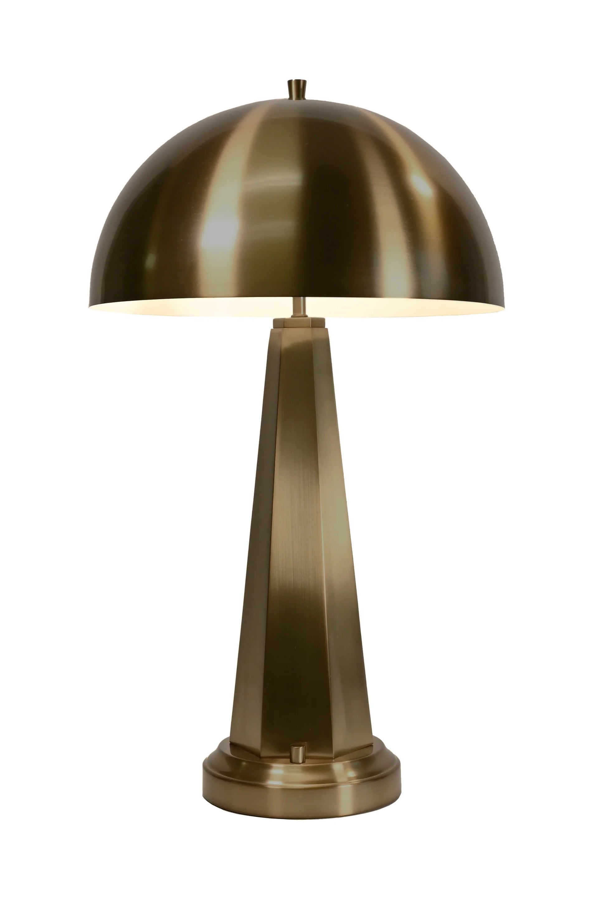 Bartlett Ivory Brass Cordless Lamp - Made in the USA