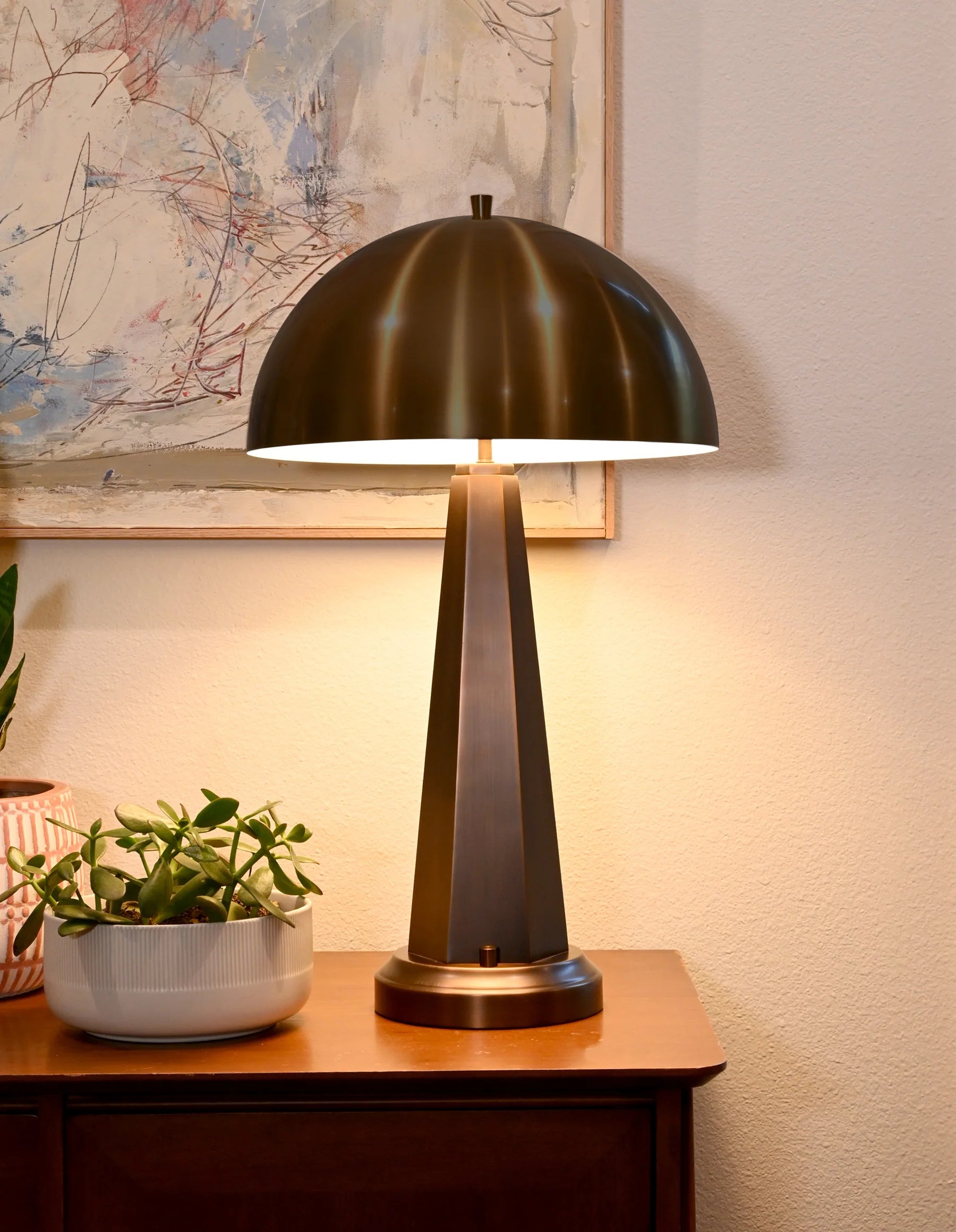 Modern Lantern Mini Metal Cordless Lamp on Antique Brass – LoftModern