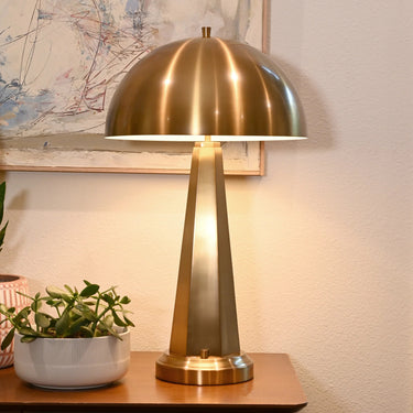 Chaplan Cordless Antique Brass Table Lamp with sleek modern design