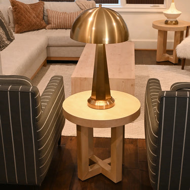 Modern Lantern Chaplan Cordless Table Lamp in antique brass finish