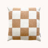 Terra Brown & White Checkerboard Cushion Cover by Maison Deux, photo 1