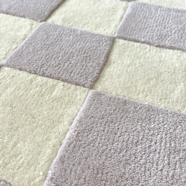 Lilac & White Checkerboard Rug by Maison Deux, photo 2