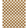 Terra Brown & Off White Checkerboard Rug by Maison Deux, photo 1