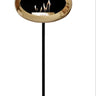 Dome Chromed Rose Gold Ground Steel High Fireplace by Le Feu in modern living room