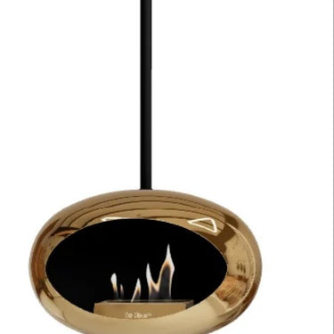 Dome Chromed Rose Gold Sky Fireplace by LE FEU