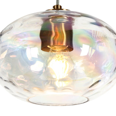 Chrysaorican Iridescent Pendant: Modern Lighting with Hand-Blown Glass