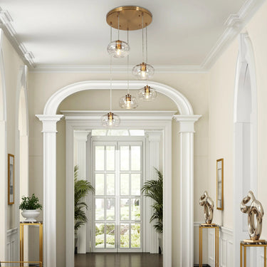 Iridescent Globe Pendant Light | Chrysaorican: Shimmering light, captivating design - Entryway Lighting Decor