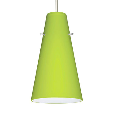 Modern charteruse glass lamp shade with smooth matte finish