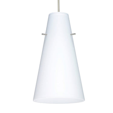 Tapered opal matte glass shade for ceiling pendant light