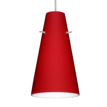 Ruby matte glass shade for modern pendant lighting fixture