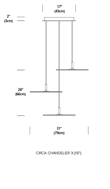 Circa 3-Light LED Chandelier – Adjustable Modern Pendant Lighting by Pablo Designs - image 5